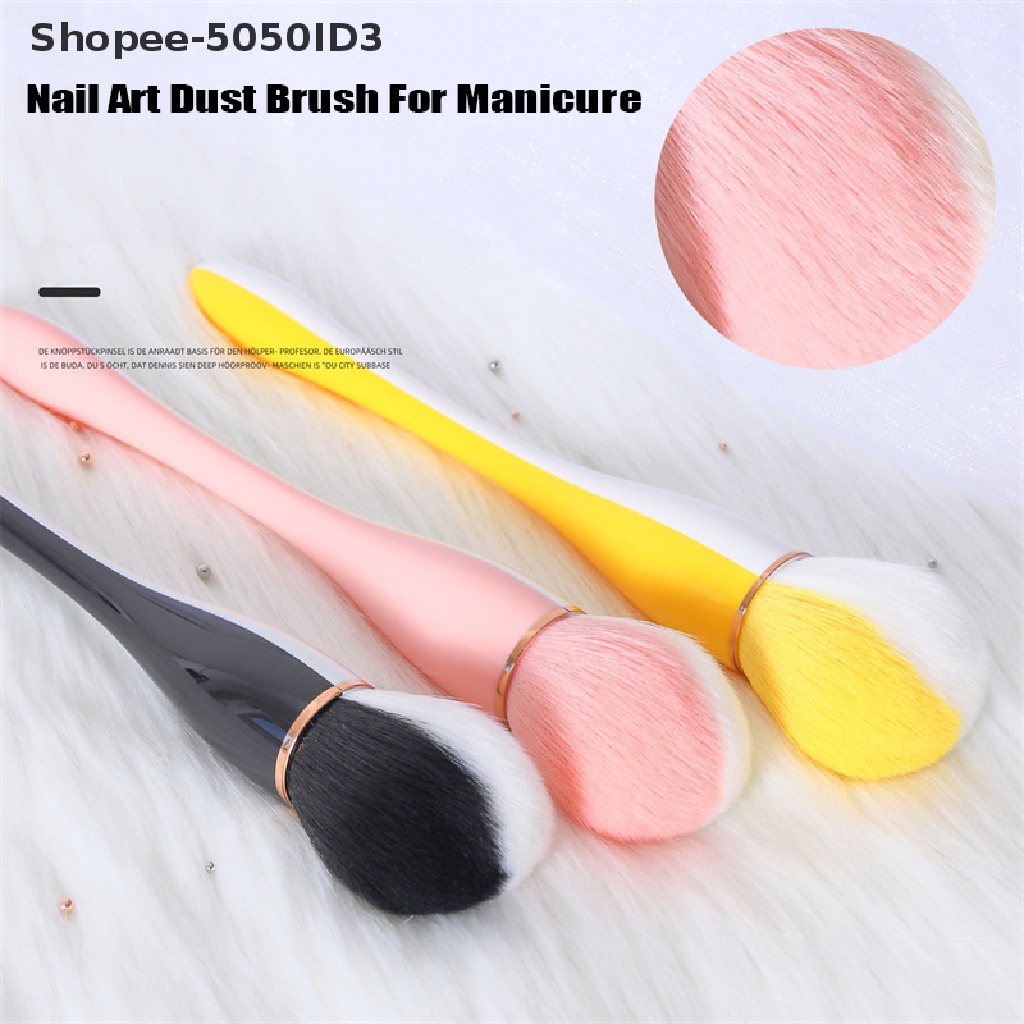 [HOT] 1pc Sikat Pembersih Debu Kuku Kepala Besar Untuk Manicure Blush Powder Makeup Brush [ID]