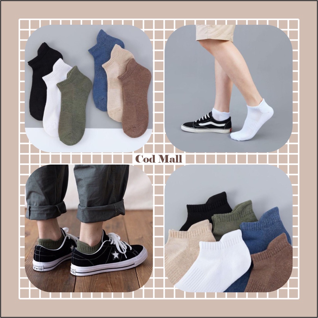 Varian Terbaru Kaos Kaki Polos Pria &amp; Wanita Semata Kaki Bahan Katun Lembut Harga Terjangkau