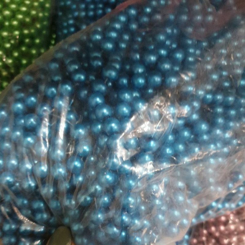 MUTIARA SINTETIS BERAT MUTIARA JAHIT 8 MM PER PACK BESAR (15 KALUNG) KUALITAS BAGUS KILAU