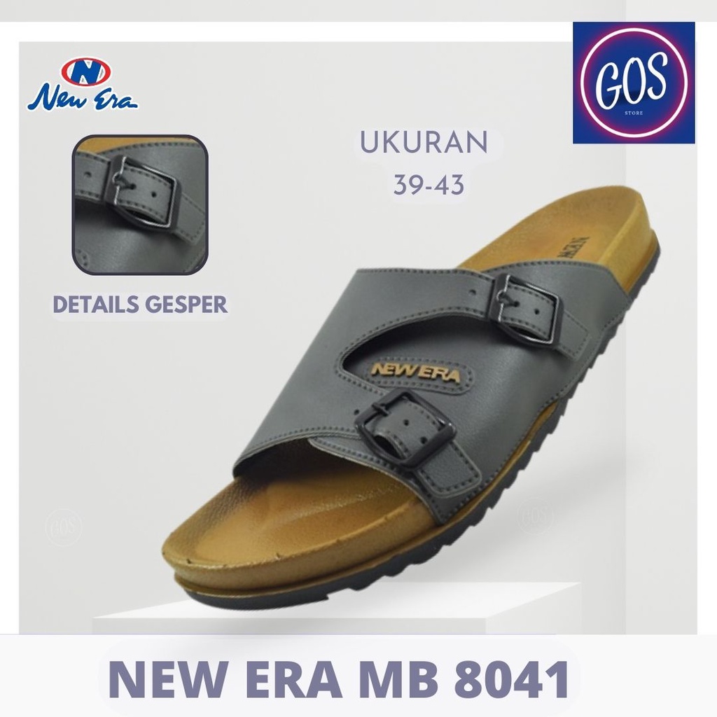 gos NEW ERA MB 8041 Sandal Karet Laki Laki Gesper Pinggir Nyaman murah anti air viral