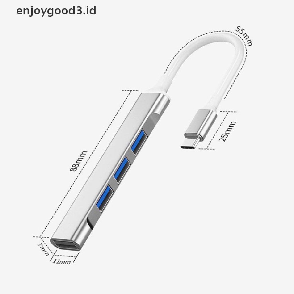 [Rready Stock] USB 3.0 hub extender set splitter USB high-speed laptop dock hub multi-Fungsi Satu drag Empat Untuk Aksesoris Komputer PC (ID)