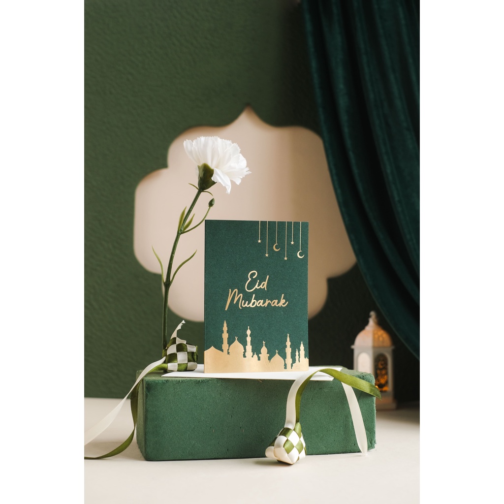 

Eid Mubarak Gold Greeting Card