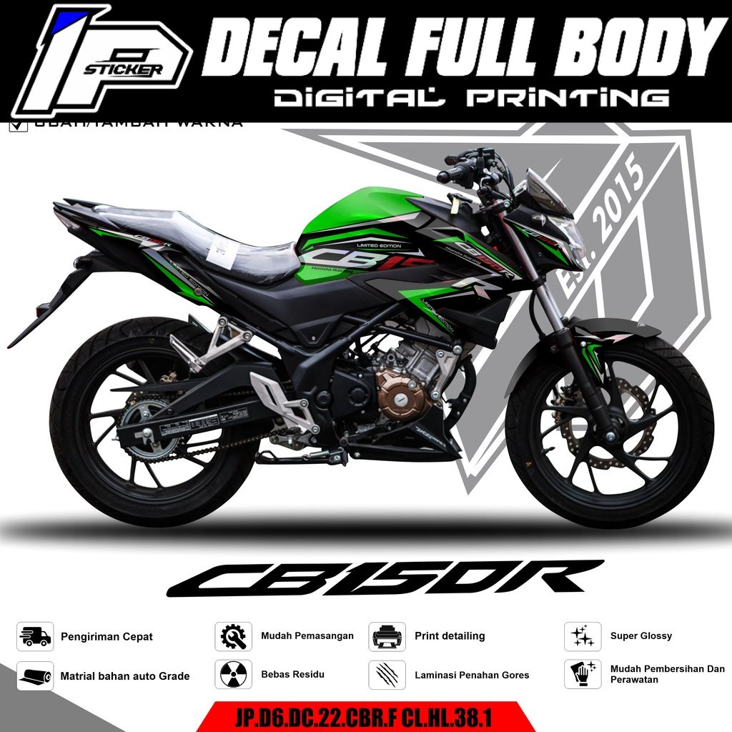 Decal Sticker Hologram Pelangi, Chrome CB 150 R NEW Fullbody - Dekal Stiker Variasi CB 150 R Streetf