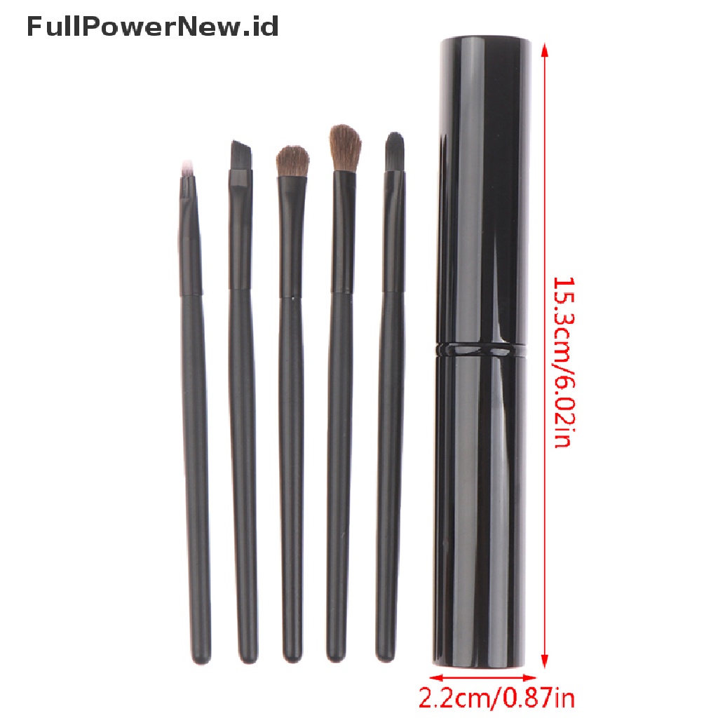 Power 5Pcs Makeup Brush Kit Set Bedak Foundation EyeshadowEyeliner Lip Brush Portable ID