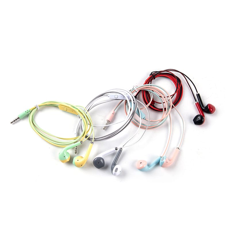 Headset Rainbow Stereo Bass In-Ear With Microfon For Ponsel PC Laptop