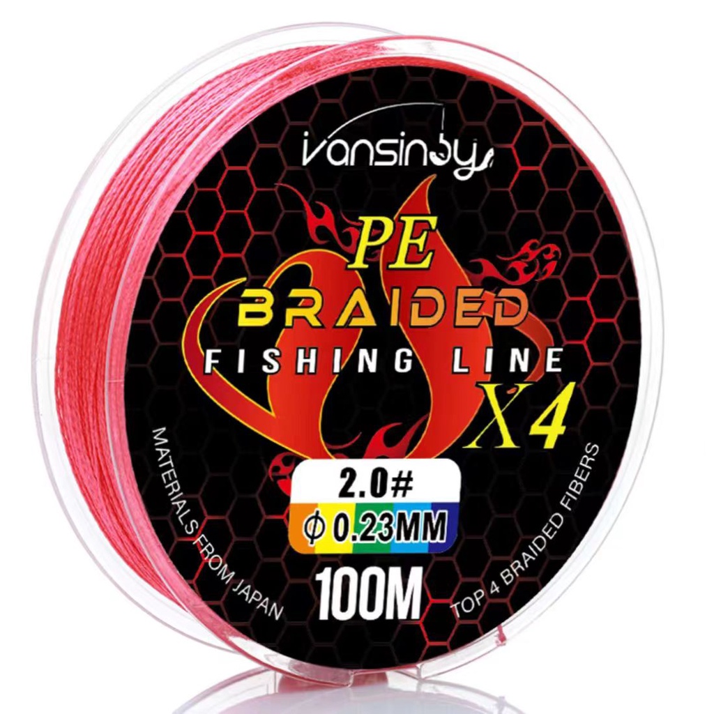 100m / 300M Senar Pancing PE 4 Untai / 8 Helai Panjang 10 Meter 1 Warna