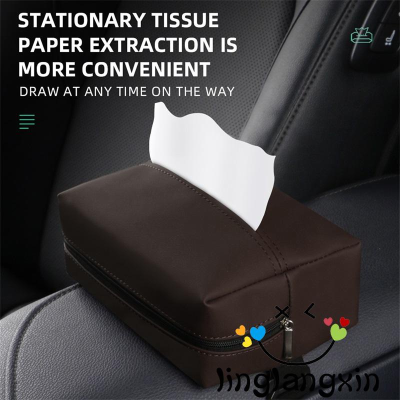 Llx-tempat Kotak Tisu Mobil, Tas Kertas Sandaran Tangan Sandaran Dudukan Gantung Universal Paper Towel Zipper Bag