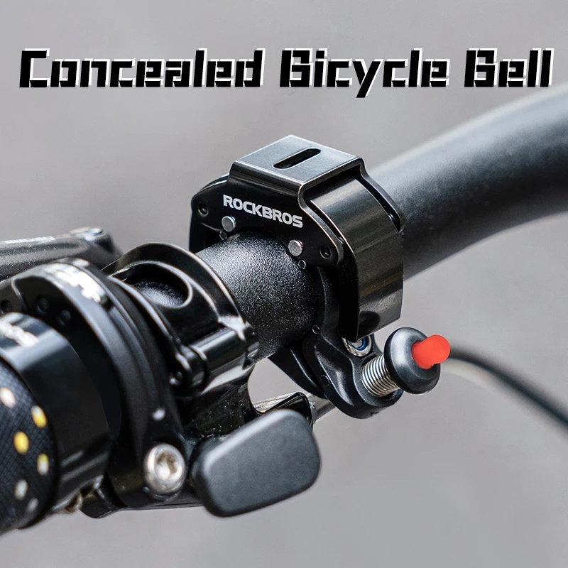 Rockbros Concealed Bicycle Bell Kualitas Unggul Stainless Sepeda Ring Ultralight MTB Bersepeda Tanduk 100dm Suara Renyah Alarm Aksesoris Sepeda