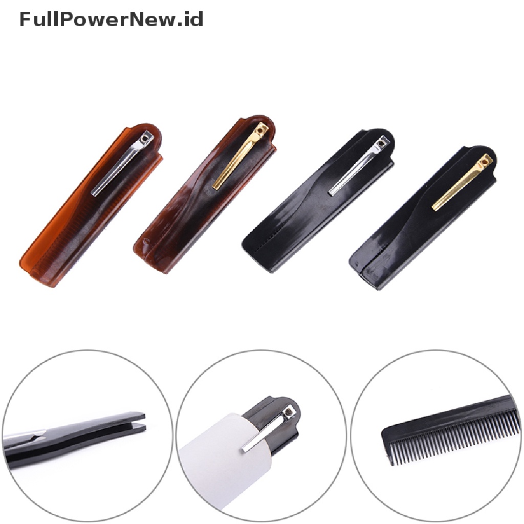 Power 1Pc Sisir Rambut Lipat Pocket Clip Hair Moustache Beard Comb Alat Styling Rambut ID