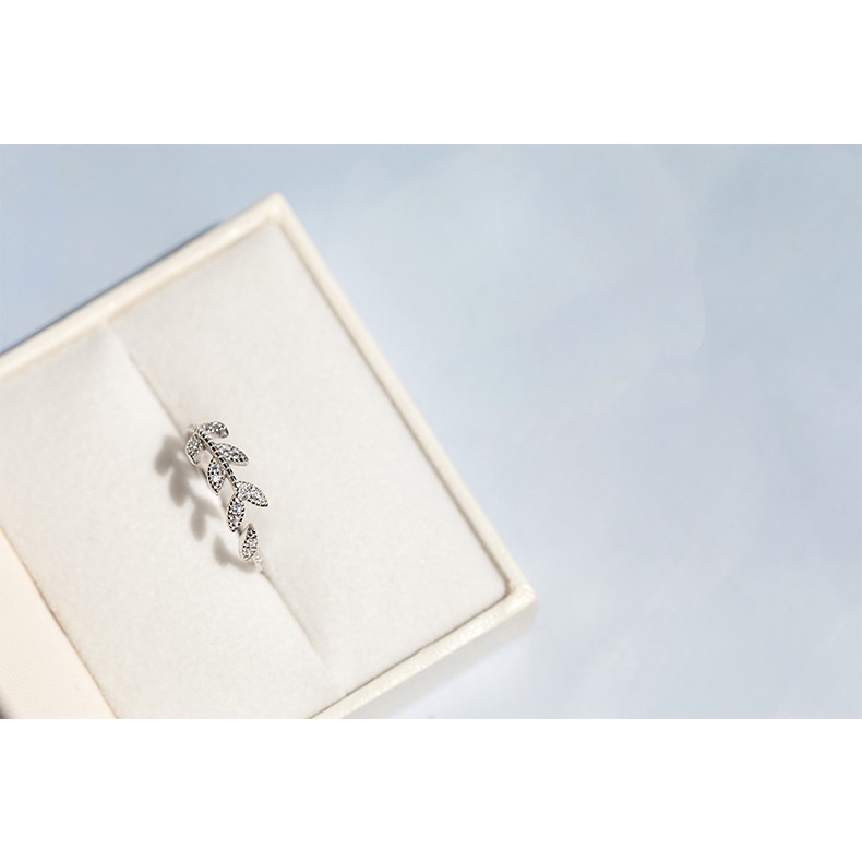Goldkingdom Fashion Perhiasan Aksesoris Ready Stock Perak Pohon Daun Cincin Wanita Terbuka Cincin Hipster Jari Cincin Fashion Korea Perhiasan