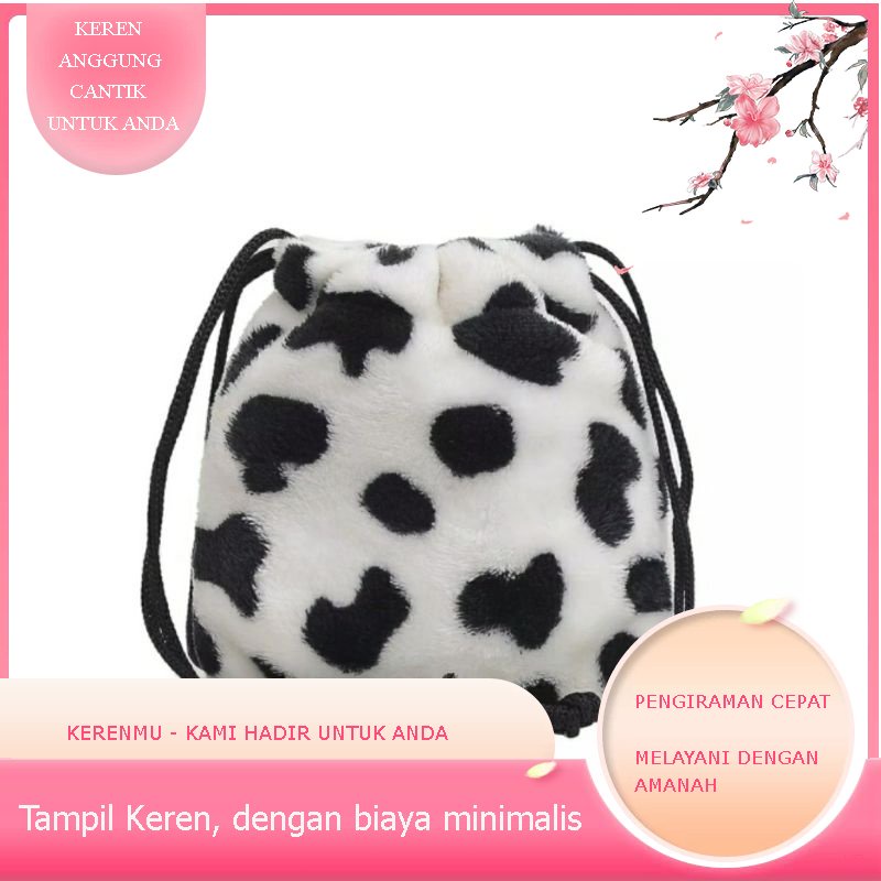 TAS SERUT KERENMU TAS SELEMPANG WANITA MOTIF BULU DS1101 -  Tas selempang serut motif Tas Bulu