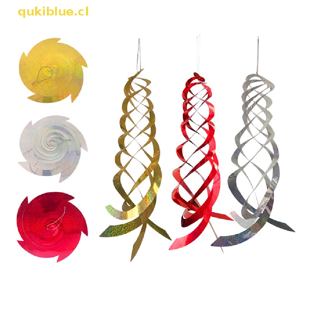 Qukiblue Rotag Reflective Rod Bird Repeller Burung Spiral Reflektor Alat Menyapu New cl