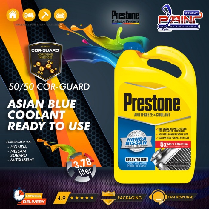 Prestone Asian Blue Coolant 50/50 Cor-Guard Ready To Use Air Radiator