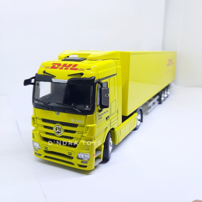 Diecast Truck Mercedes Benz Actroz Container DHL Miniatur Truk DHL