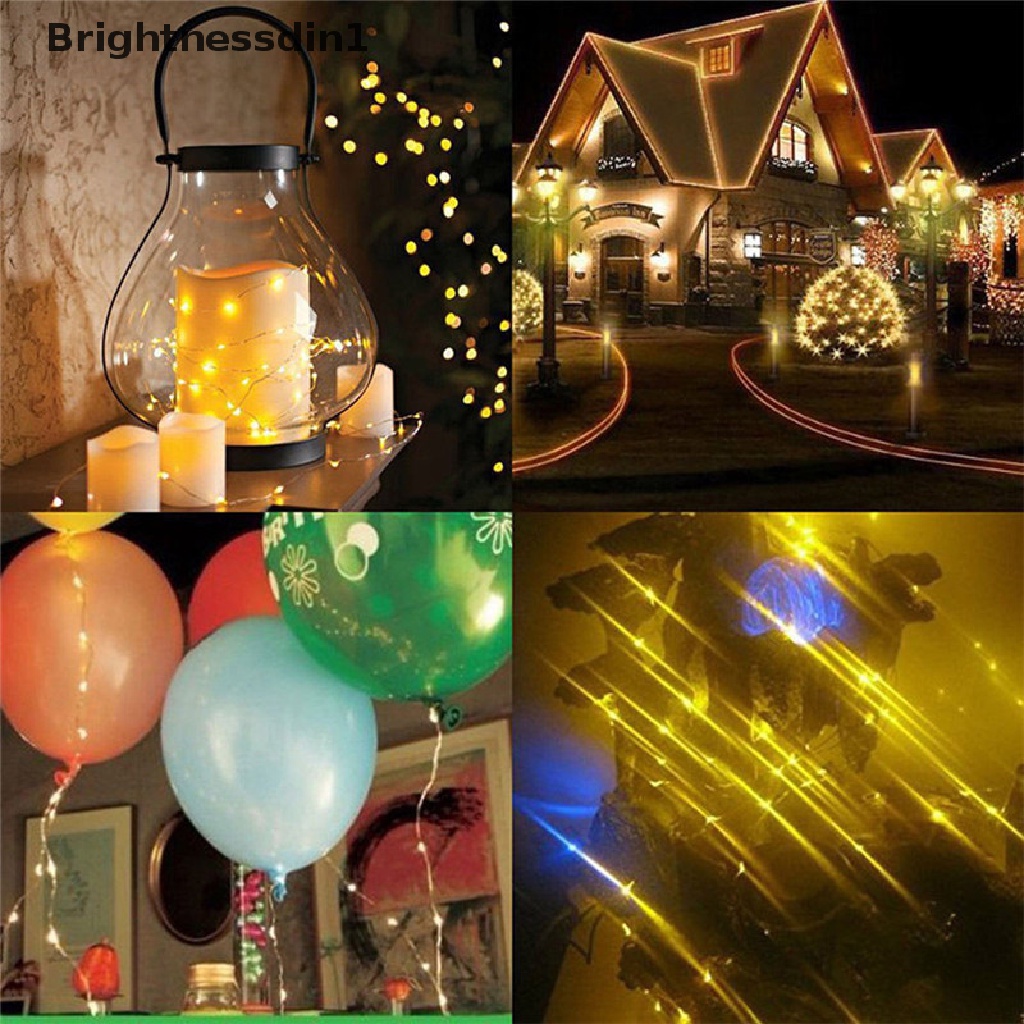 [Brightnessdin1] Lampu String LED 1m/2m/3m/5m Untuk Dekorasi Pernikahan Pesta Butik Natal