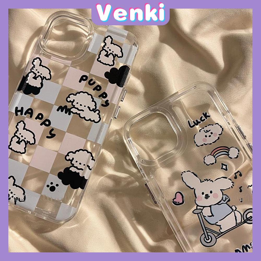 Case for iPhone 11 SOFT TPU Clear Space Case Cute Cartoon Puppy Case Plating Buttons Camera Protection ShockProof for iPhone 14 13 12 12 Plus 6 8 Plus XR XSS