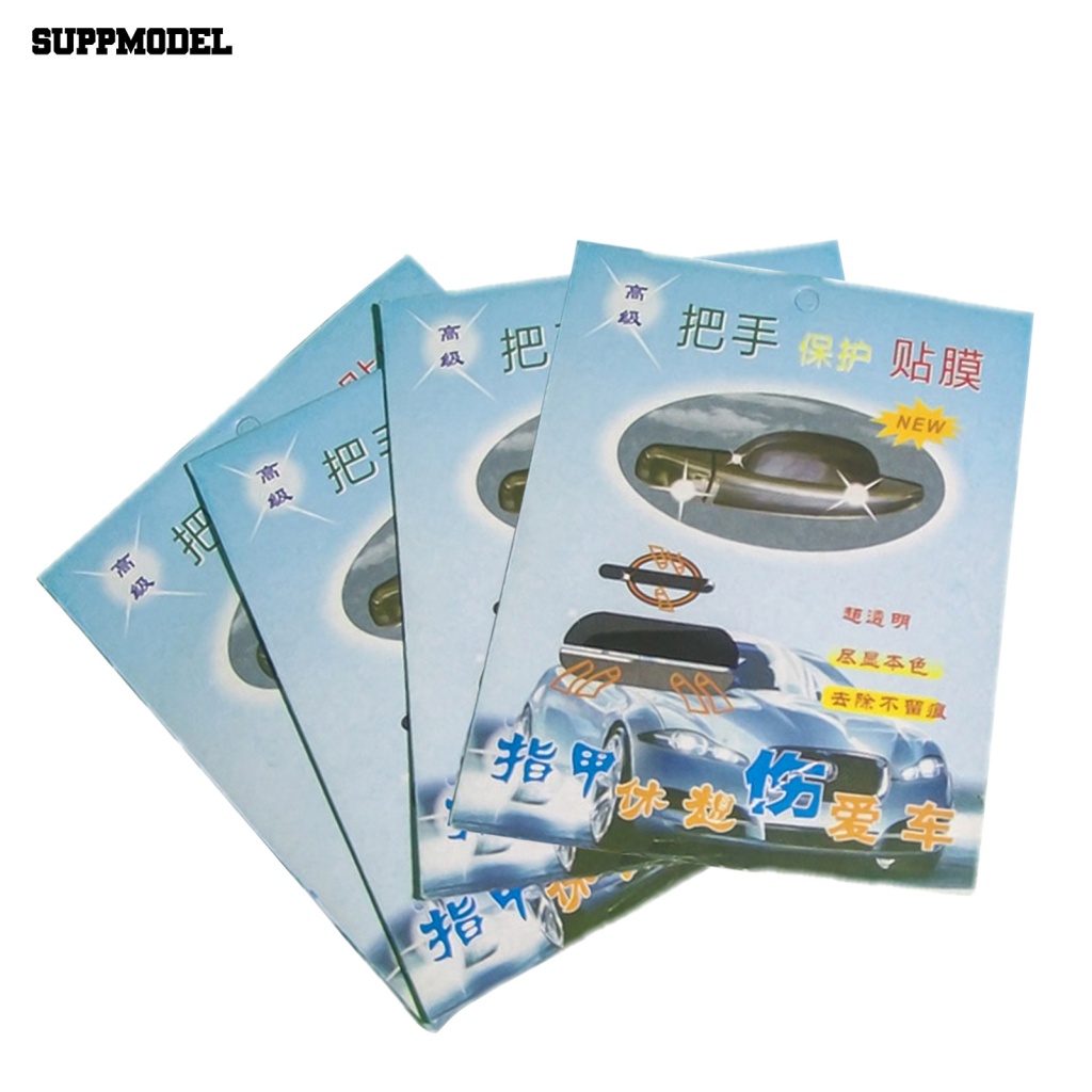 Suppmodel 4Pcs/Set Film Pelindung Gagang Pintu Mobil Universal Auto Anti Gores Stiker