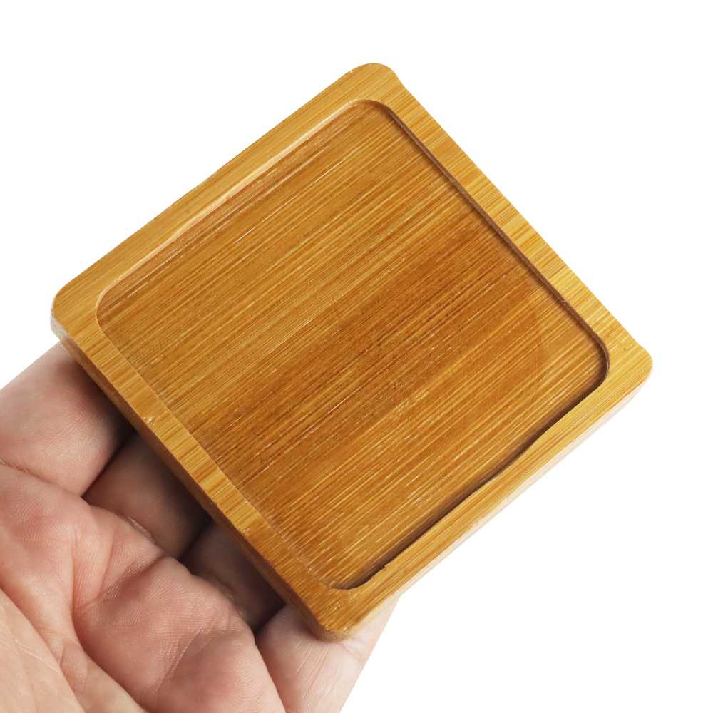 (BISA COD) FTIHSHP WITUSE Alas Tatakan Pot Tanaman Dekorasi Minimalis Bamboo Tray Persegi - EQF301