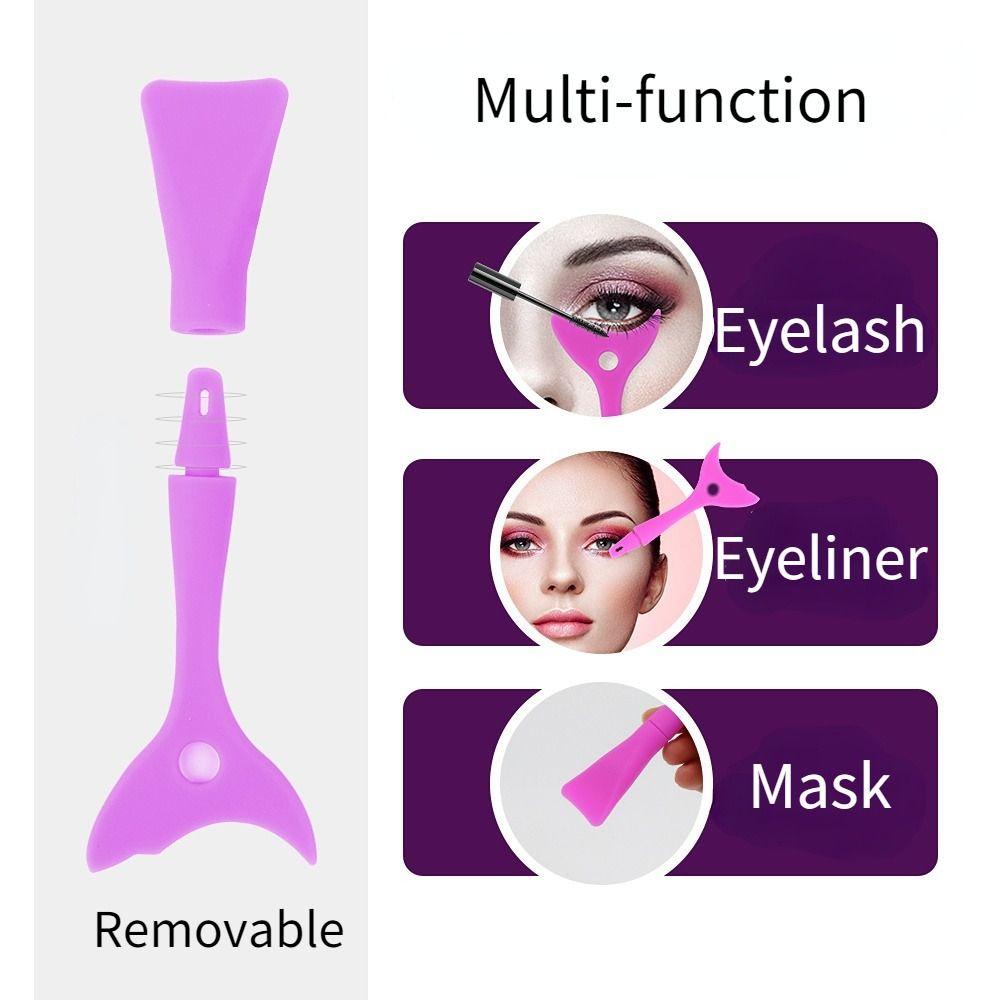 Needway   Eyeliner Template Reusable Multifungsi Krim Wajah Aplikator Lipstik Membentuk Stensil Aplikator Pemula Crease Line Kit Alis Eyeliner Shaper Maskara Baffle