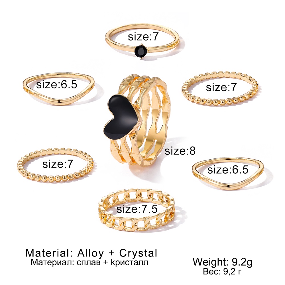 6-piece Set 7-piece Set Vintage Berlian Hias Giok Ular Cinta Tetes Minyak Oval 5-piece Set Cincin