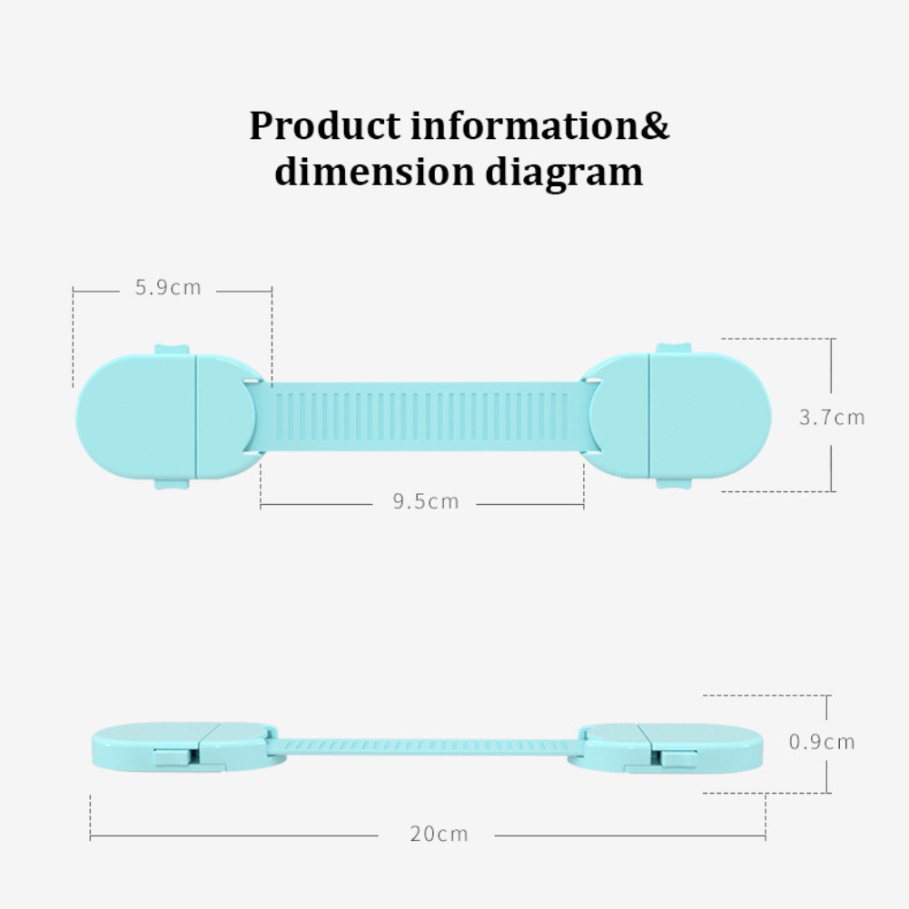 ღ Anak Kunci Pengaman Bayi Anti Pinch Laci Kunci Pintu Kabinet Kulkas Lock Anti-Buka Rumah Multi-fungsional Perlindungan Keamanan Locker Gesper