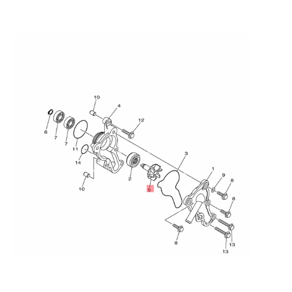 AS KIPAS IMPELLAR WATERPUMP WATER PUMP NMAX N MAX AEROX 155 NEW CONNECTED LEXI ORIGINAL YGP B6H-E2450-00