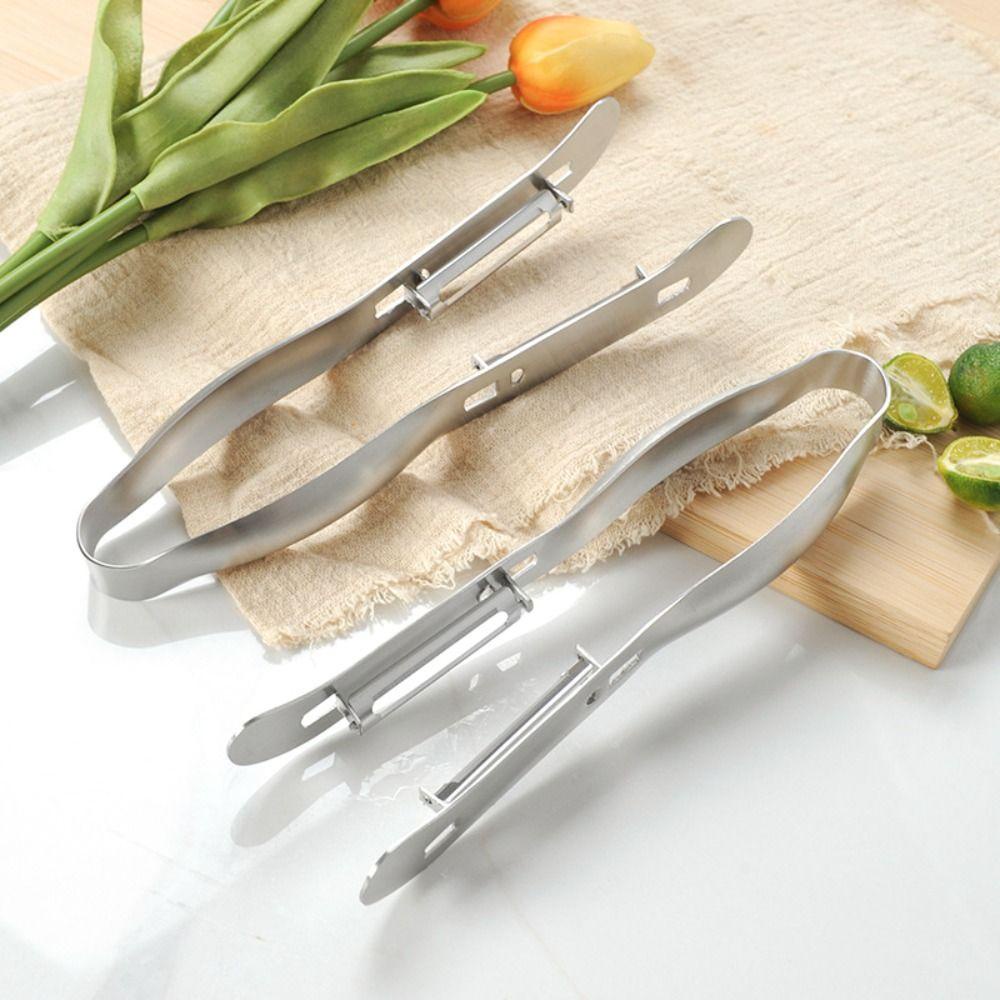 [Elegan] Asparagus Peeler Tomat Kentang Multifungsi Dua Sisi Cepat Menghapus Pemotong Buah Stainless Steel Alat Pengupas Sayuran