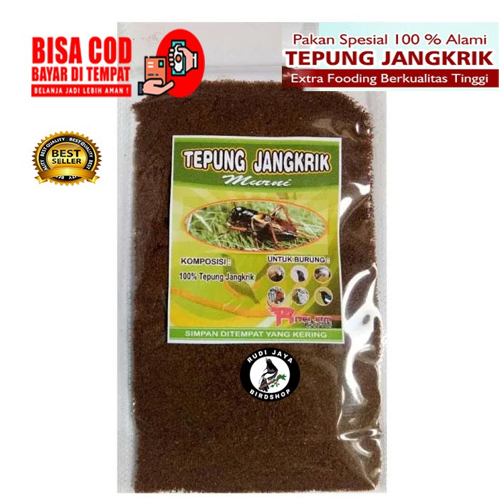 READY TEPUNG JANGKRIK MURNI RFAM JAYA EF EKSTRA FOODING PAKAN BURUNG MURAI KACER ANIS CUCAK JALAK