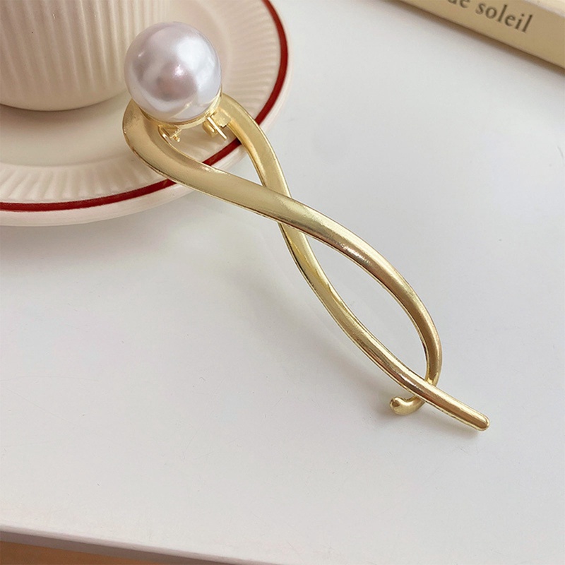 Fashion Logam Mutiara Rambut Klip Jepit Rambut Kodok Gesper Ponytail Clip Barrettes Hairgrips Hiasan Kepala Hair Accessorie Untuk Wanita