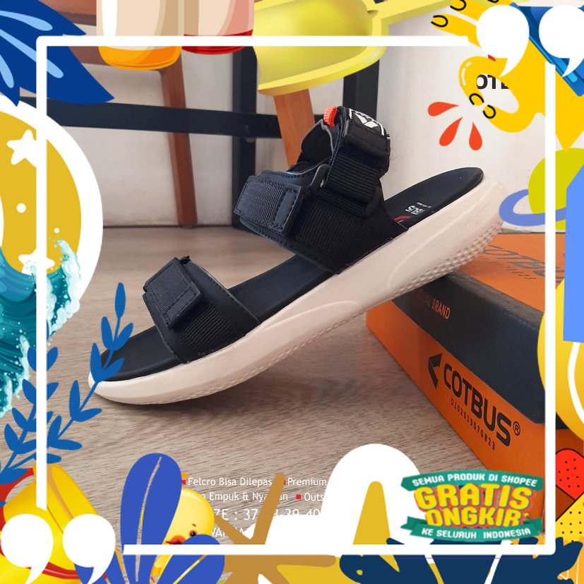 Sandal Traveling / Sandal Selop / Sandal Gunung Pria - Wanita / LAWU/ merah putih biru polos