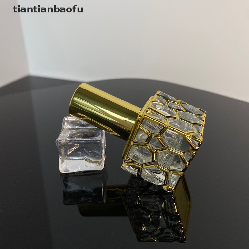 [tiantianbaofu]  Bottle Glass 10ml  Bottles Gold Sample Empty Containers  Boutique