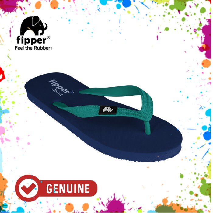 Fipper Classic / Sandal Jepit Unisex / Navy - Green Philips