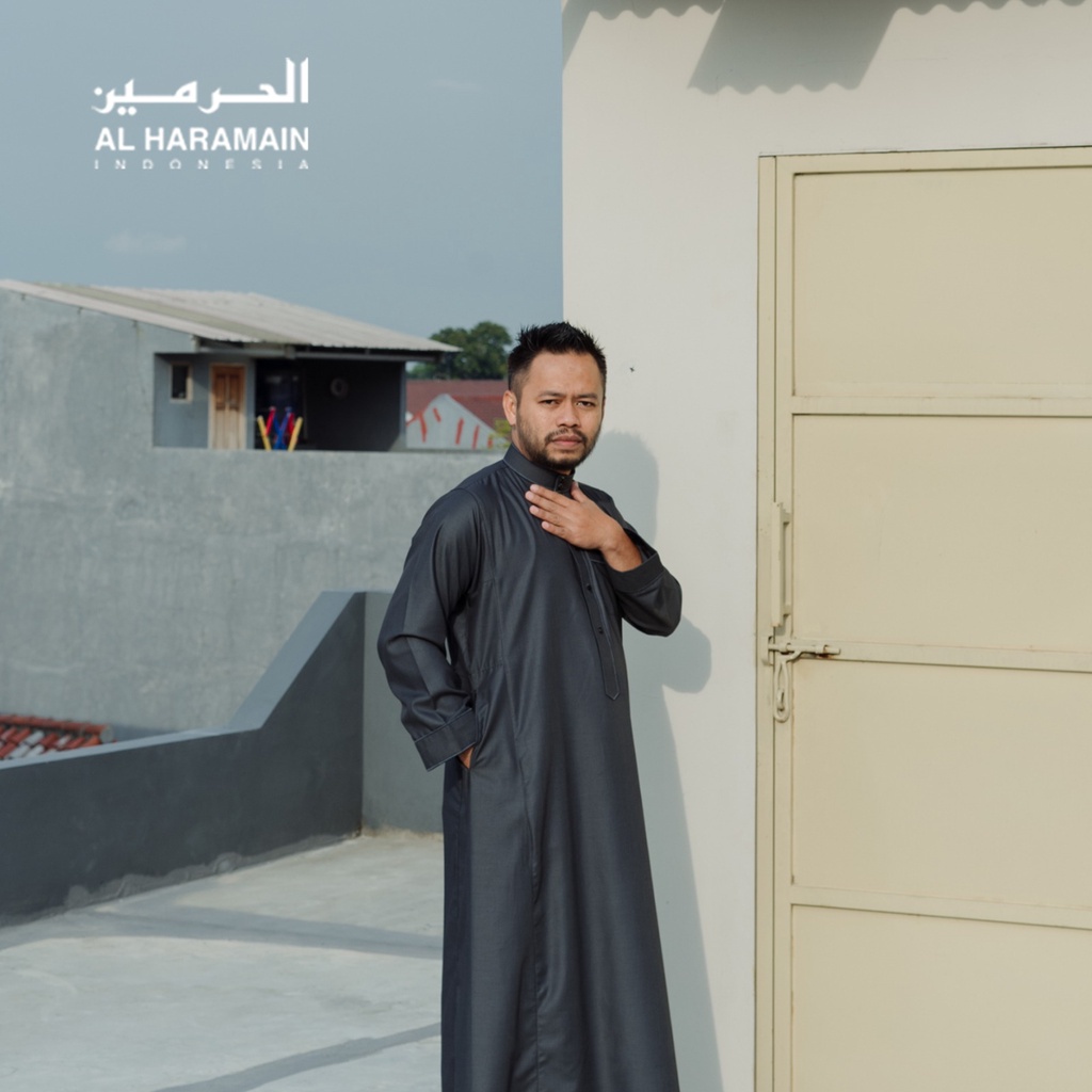AL Haramain Jubah / Gamis Pria Dewasa Premium Wol (61) | Abu Tua | Abu Muda