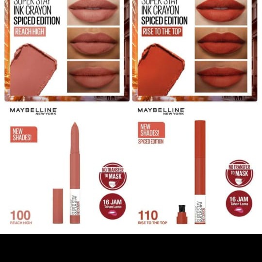 ✿ BISA COD✿ lipstik superstay ink crayon 110 maybelline