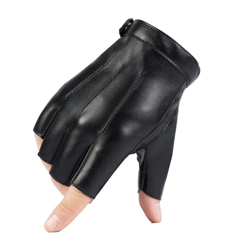 SARUNG TANGAN MOTOR KULIT MODEL CUBIT SETENGAH JARI HALF FINGER ASLI ORIGINAL GLOVE GLOVES KULIT BUAT TURING TOURING BIKERS PENGENDA BAHAN DOMAB BERKUALITAS CBT35