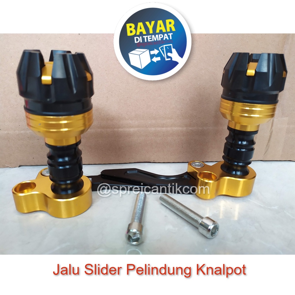 HYS SLIDER Jalu Pelindung Knalpot Nmax Aerox Lexi PCX - GOLD