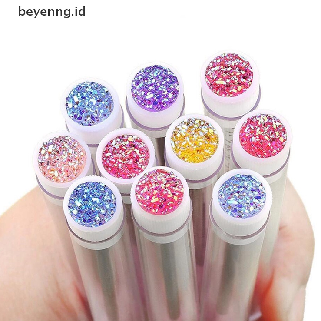 Beyen Sikat Alis Berlian Tabung Reusable Crystal Eyelash brush replaceable dust-proof ID