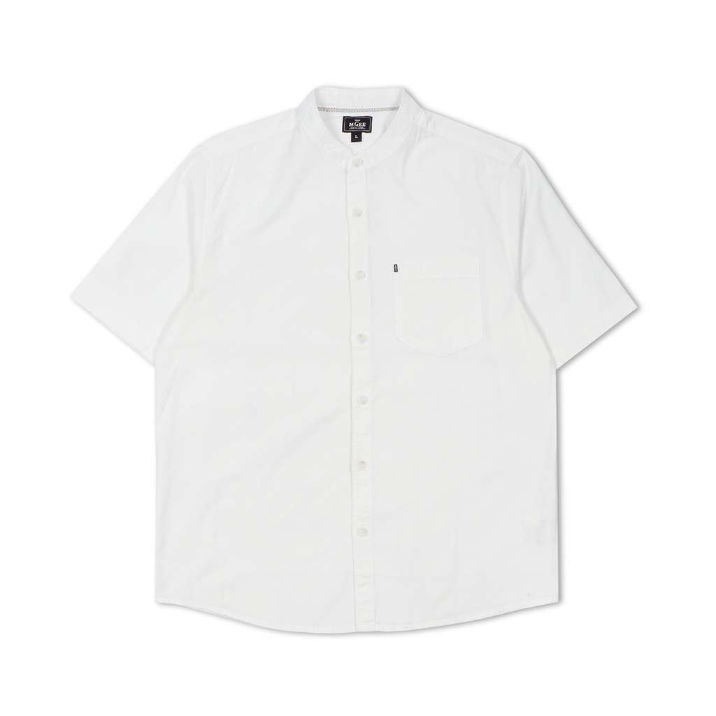 MGee Kemeja Koko Pria Putih Baju Muslim Shirt Azka C057 White