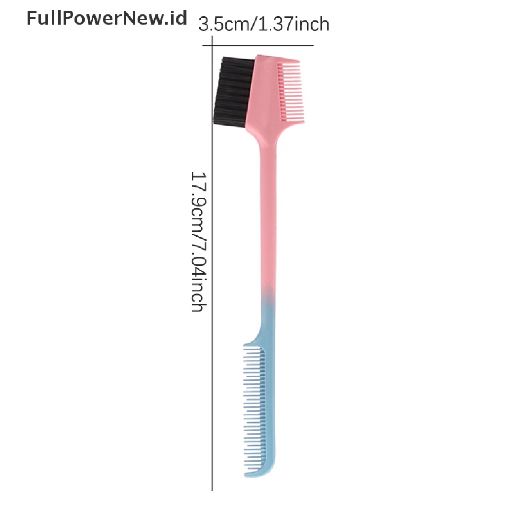 Power 1PC Kontrol Tepi Dua Sisi Sisir Rambut Styling Alat Sisir Alis ID