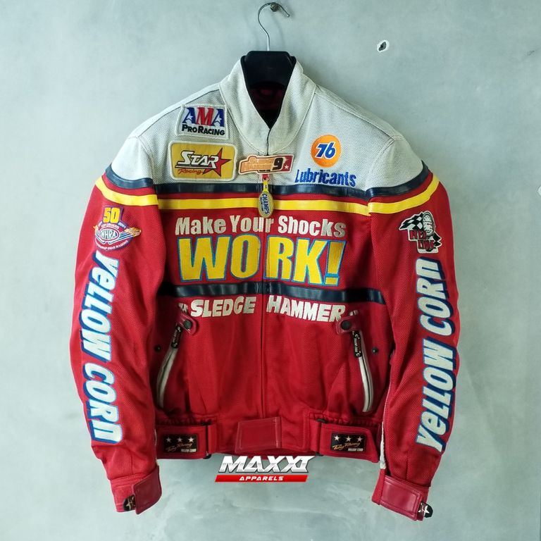 Jaket motor yellow corn - Work X Lubricant 76 Limited BB ( 60kg - 75kg)