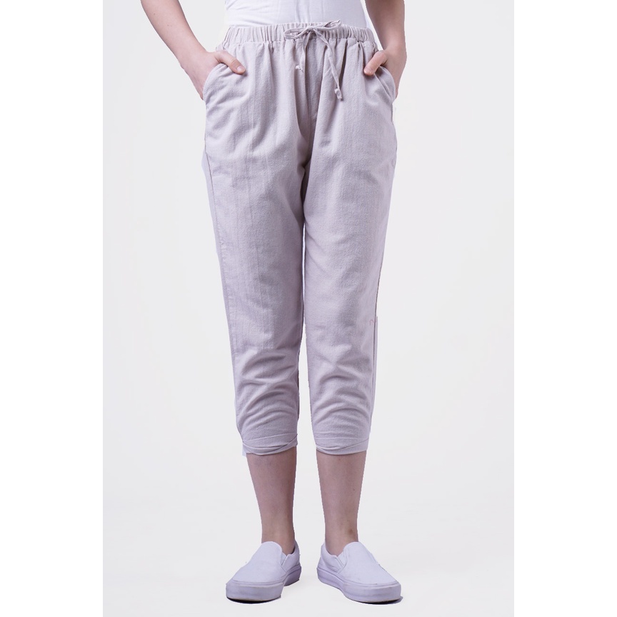 Ninety Degrees Celana Wanita Tare Beige 43041D5CM