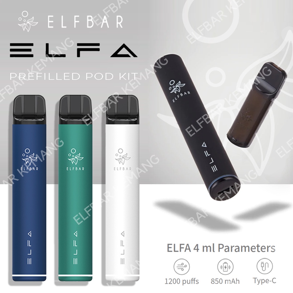 Elfbar Elfa 4ML Device Only | Elf Bar Elfa Prefilled Pod Kit | Cartridge Prefilled Pod Device | Reusable Elfbar Elfa Series