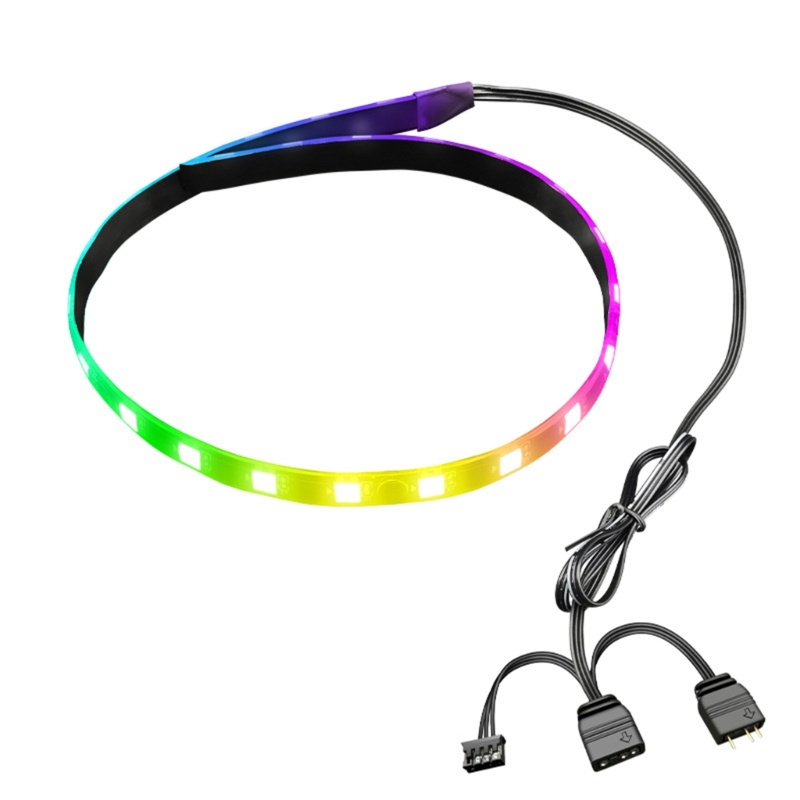 Zzz Lampu Strip Backlit LED RGB Magnetik Dengan PC Digital ARGB 4Pin Untuk Case Lampu