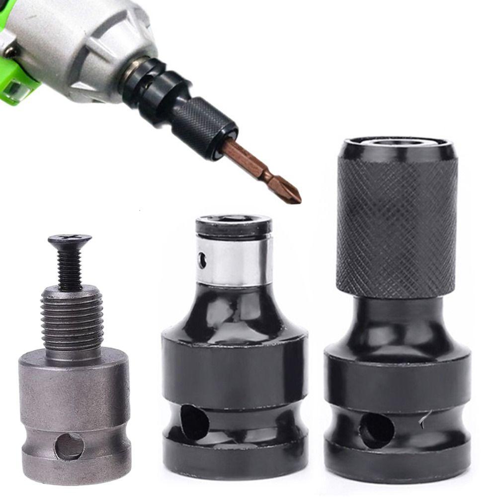 【 ELEGANT 】 Kunci Pas Socket Adapter Hex Square Spanner Set Quicker Release Mata Obeng Adaptor Kunci Pas Drill Chuck Converter