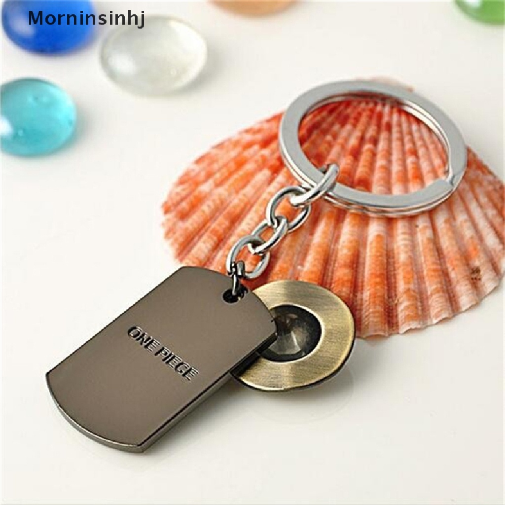 Mornin Fashion Anime One Piece Luffy Topi Jerami Tengkorak Stainless Steel Gantungan Kunci Key Ring id