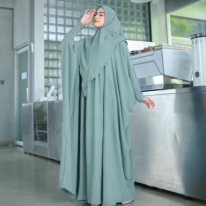 HUMASYARI CUSTOM Abaya Luxury ZULAIKHA SET KHIMAR CUSTOM Arab Saudi Baju Umroh Wanita / Abaya Kaftan