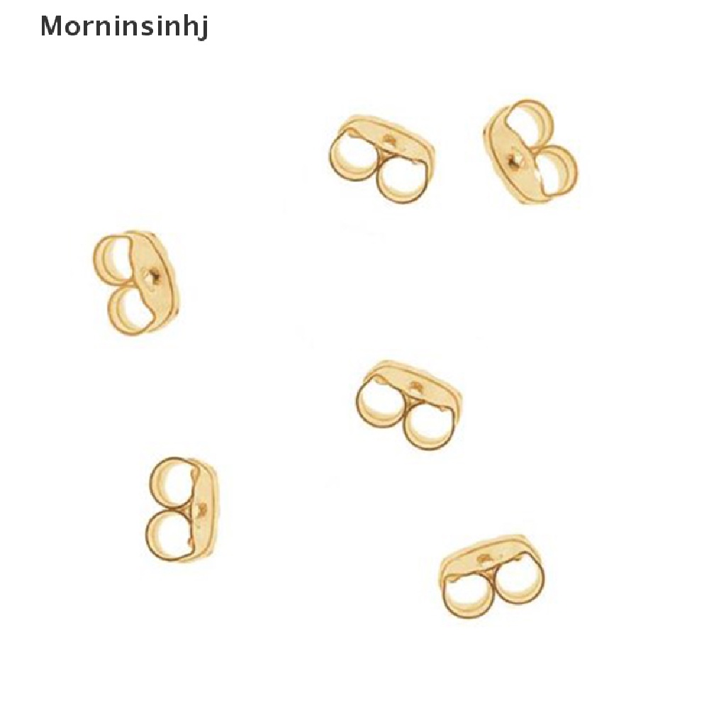 Mornin 10PCS Anting Belakang Telinga Kacang Perhiasan Aksesoris Metal Earring Stopper Fitgs id