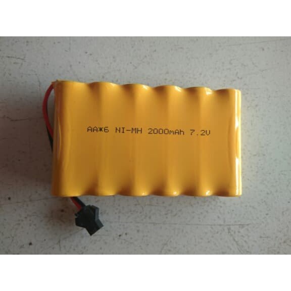 Baterai Battery Batre 6 soket hitam 7.2V untuk mobil remot 2000mah murah