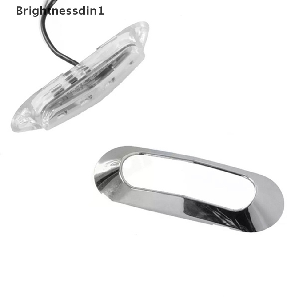 [Brightnessdin1] 10v-30v 4LED Side Marker Tail Warning Light Lampu Clearance Trailer Truk Butik