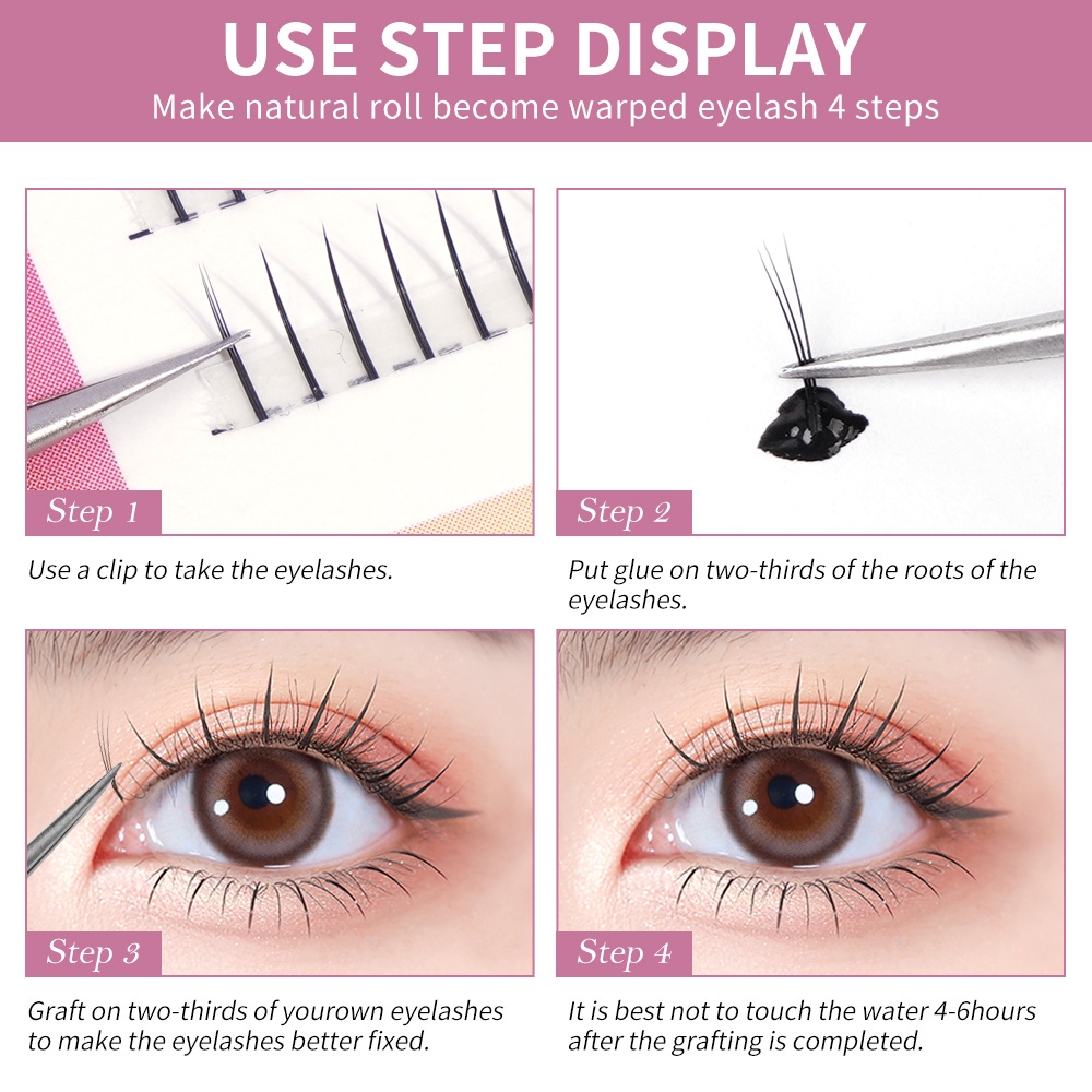 MAGEFY Bulu Mata Palsu Bulu Mata Bawah Ekstensi Bulu Mata Alami Tunggal 7348